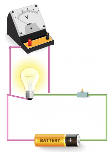 circuit with voltmeter